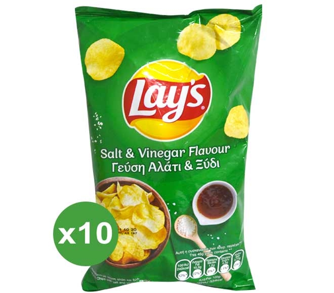 LAYS 10-pack salt & vinegar 45g