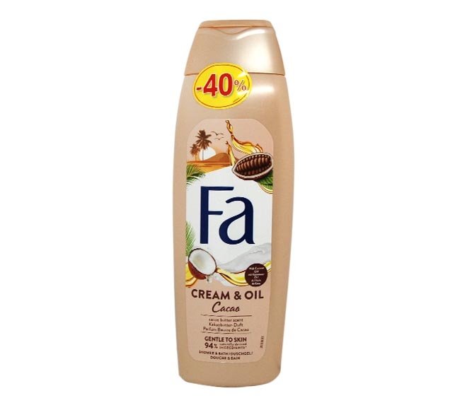 FA shower & bath 750ml – Cream & Oil Cacao (40% OFF)