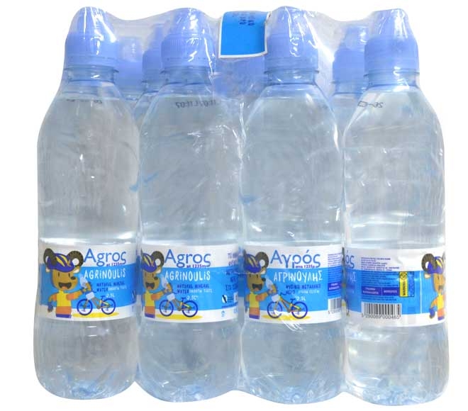 AGROS Agrinoulis mineral water 12×0.5L sport bottle