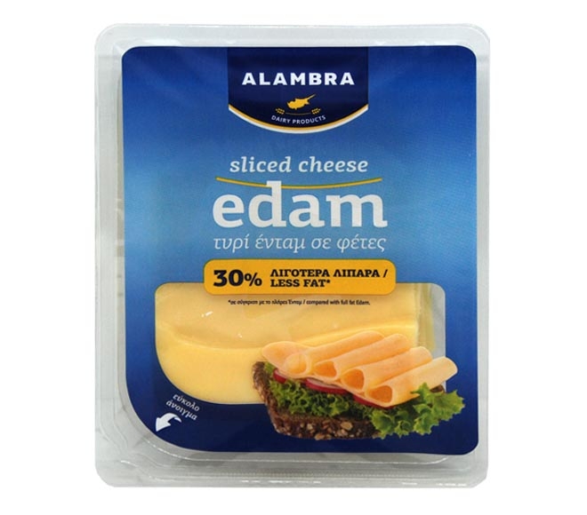 cheese ALAMBRA edam 30% less fat slices 200g
