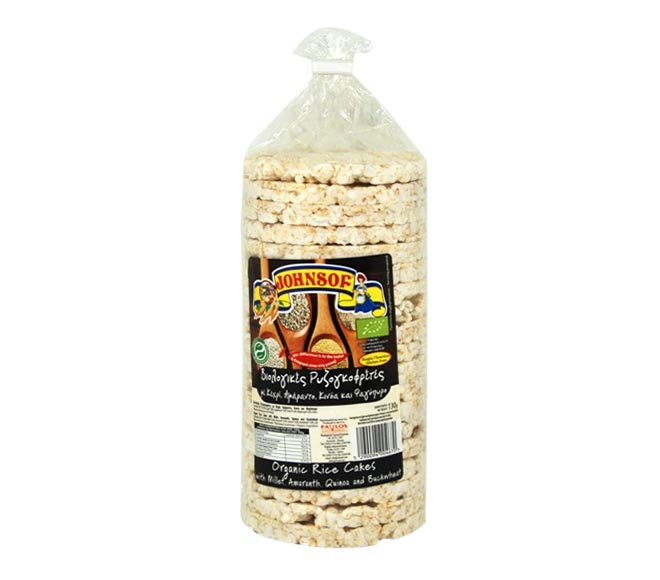 JOHNSOF Organic rice cakes 130g – millet, amaranth, quinoa & buckwheat