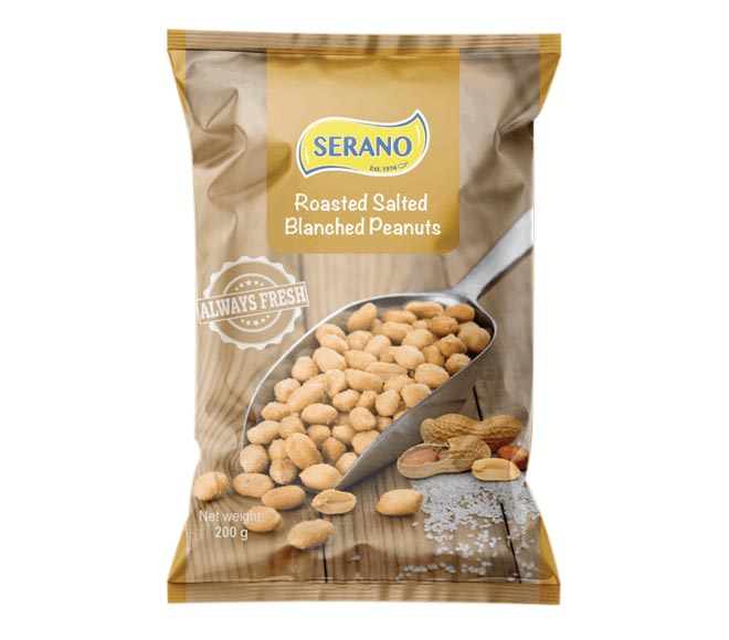 SERANO Roasted salted blanched peanuts 200g