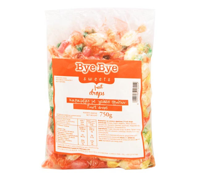 sweets BYE-BYE fruit drops 750g