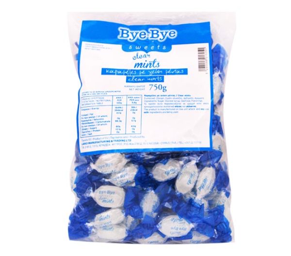 sweets BYE-BYE clear mints 750g