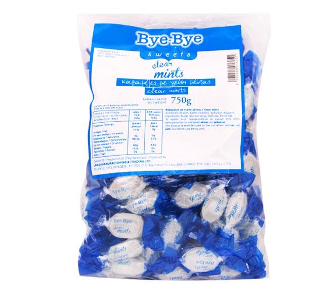 sweets BYE-BYE clear mints 750g
