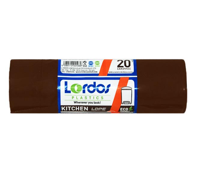 LORDOS garbage bags brown 54cm x 72cm x 20pcs