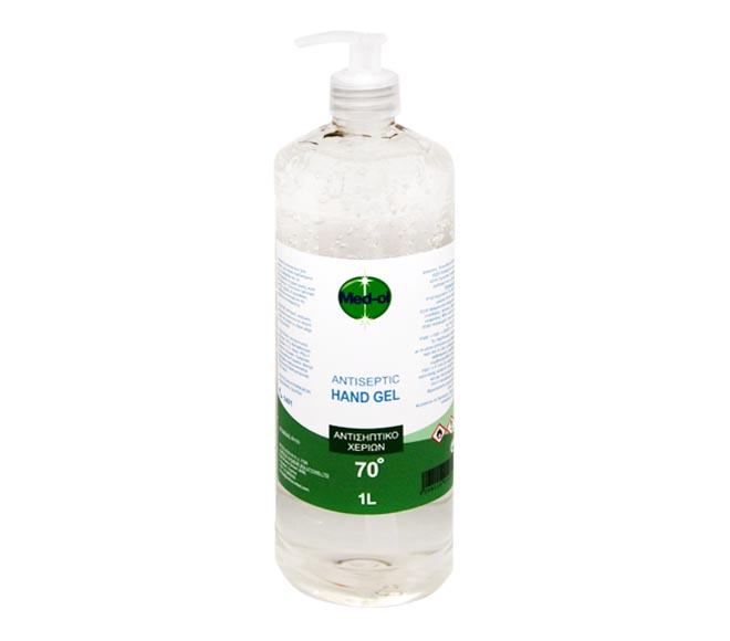 MED-OL antibacterial hand gel pump alcohol 70% 1L
