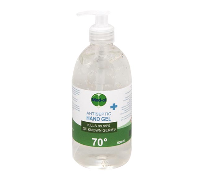 MED-OL antibacterial hand gel pump alcohol 70% 500ml