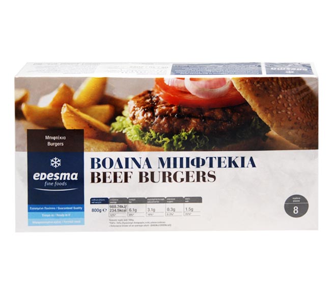 EDESMA beef burgers 8pcs 800g