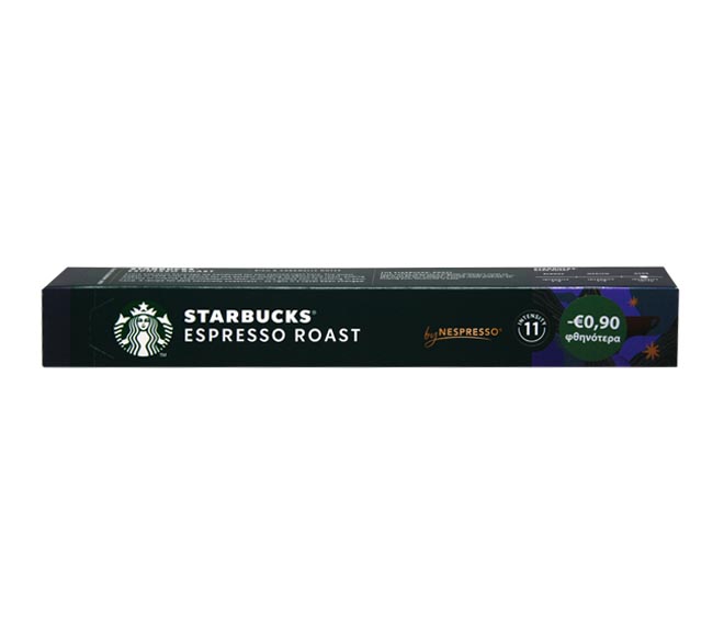 STARBUCKS espresso roast 57g (10 caps – intensity 11) €0.90 LESS