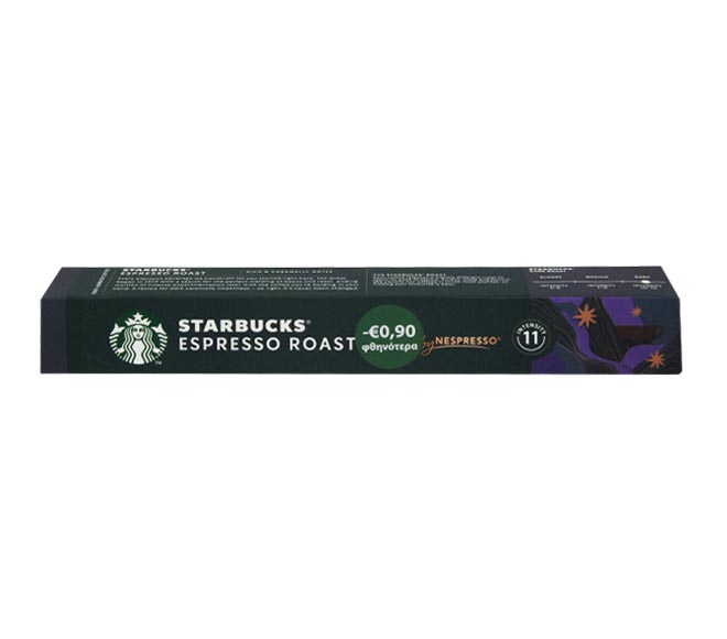 STARBUCKS espresso roast 57g (10 caps – intensity 11) €0.90 LESS