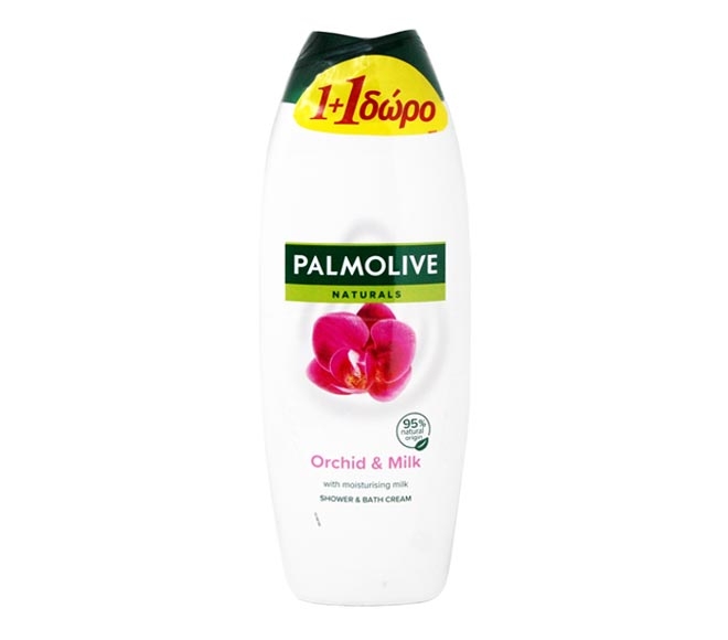 PALMOLIVE Naturals shower & bath cream 650ml – Orchid & Milk (1+1 FREE)