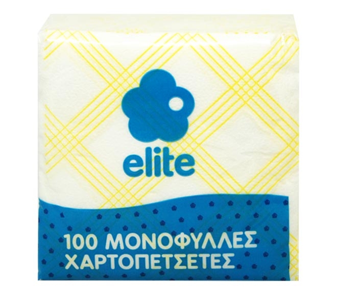 ELITE napkins 1ply 100pcs 33cm x 33cm – yellow