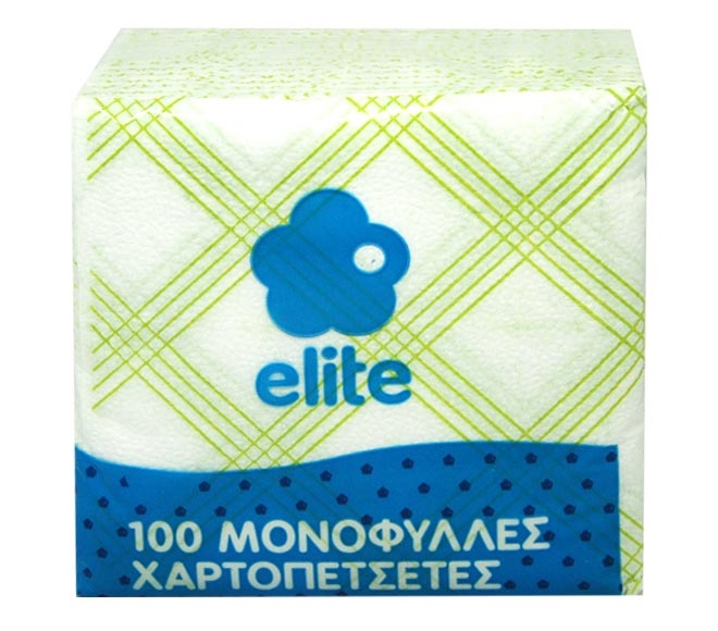 ELITE napkins 1ply 100pcs 33cm x 33cm – green