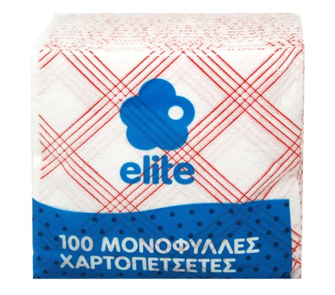 ELITE napkins 1ply 100pcs 33cm x 33cm – red