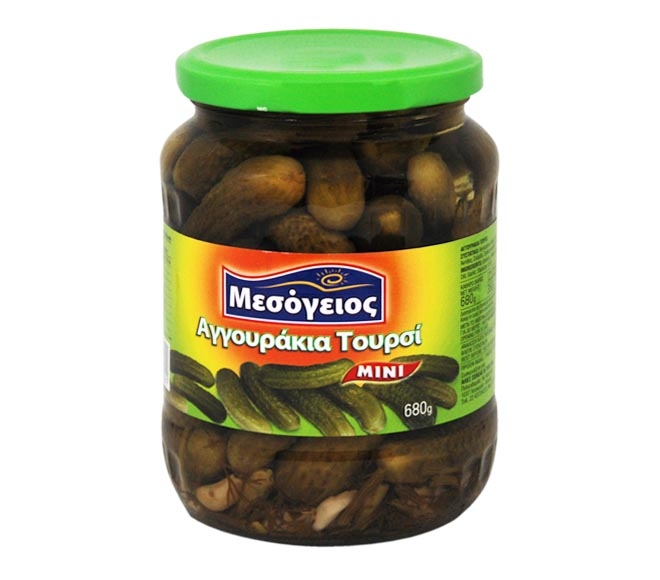MESOGIOS pickled mini gherkins 680g