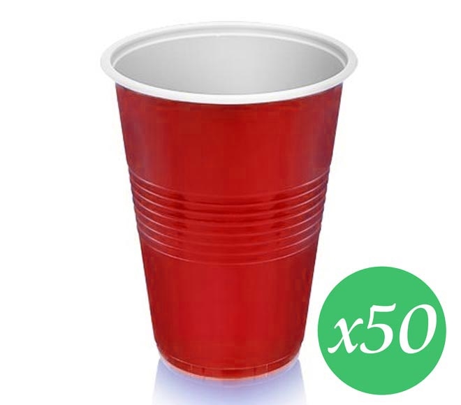 water cups PIP red 200cc x 50pcs