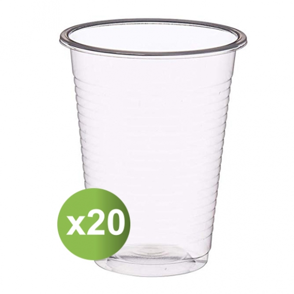 clear PIP plastic cups 500cc x 20pcs