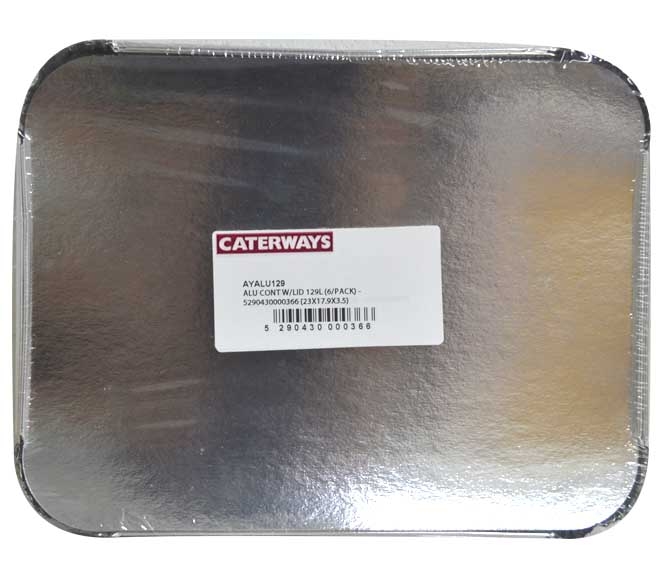 CATERWAYS aluminum container with lid 23mm x 17.9mm x 3.5mm x 6pcs