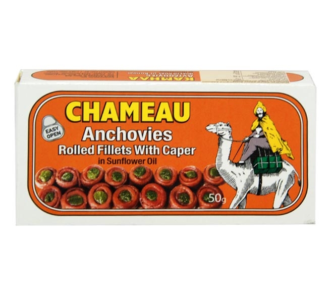 CHAMEAU anchovies with capers 50g