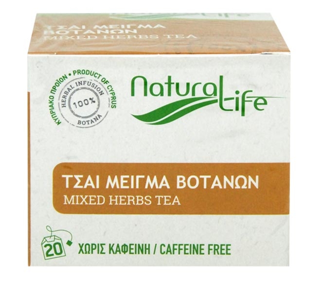 tea NATURAL LIFE (20pcs) 26g – Mixed Herbs (100% natural herbs caffeine free)