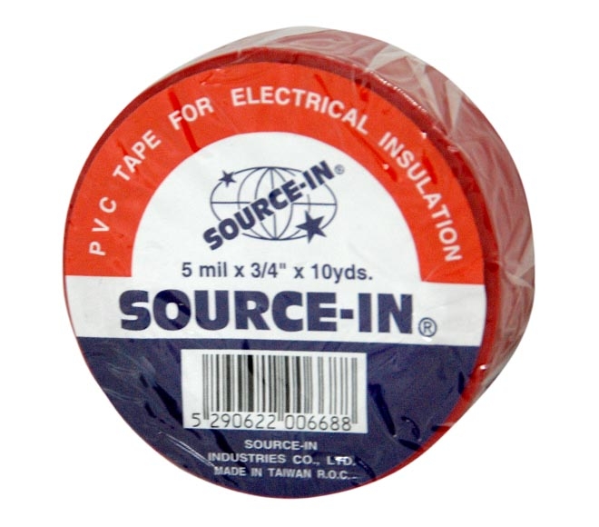 SOURCE-IN PVC insulation tape red 5m x 3/4inch