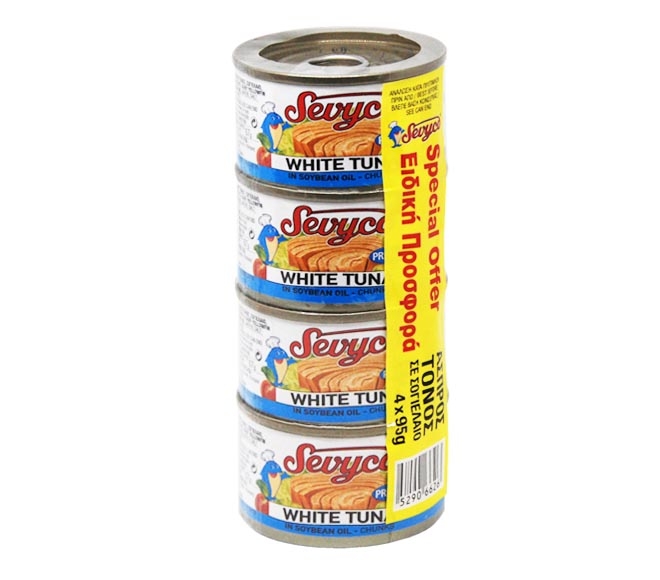SEVYCO white tuna in soybean oil 4x95g