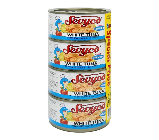 SEVYCO white tuna in soybean oil 4x185g