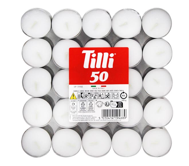 ALUMINUM t-light candles 50pcs