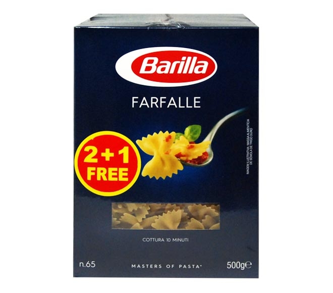 BARILLA farfalle 500g (n.65) (2+1 FREE)