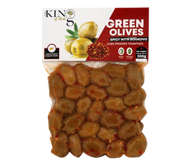 KING OF OLIVES spicy olives vacuum 200g