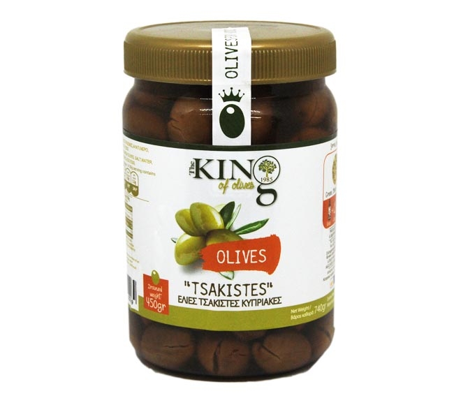 KING OF OLIVES tsakistes green olives 450g