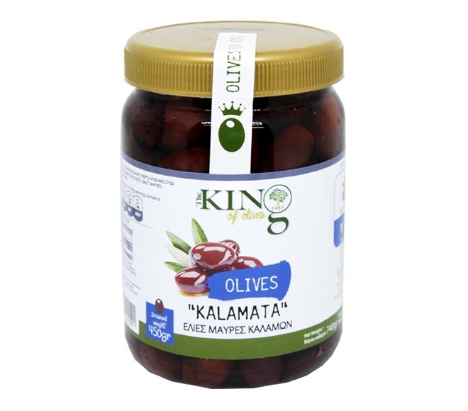 KING OF OLIVES Kalamata black olives 450g