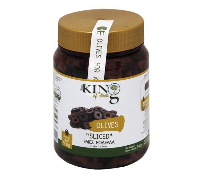 KING OF OLIVES black olives slices 450g