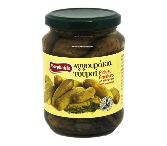 MORPHAKIS pickled gherkins with sweetener 330g