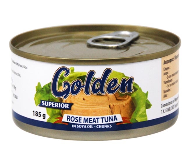 GOLDEN Superior rose meat tuna in soya oil – chunks 185g