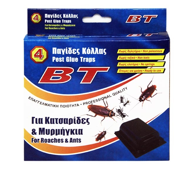 pest glue traps BLUE-TOUCH for roaches & ants 4pcs