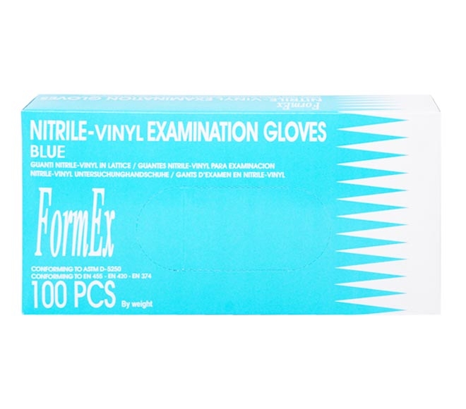 FORMEX disposable nitrile-vinyl powder-free gloves (S) 100ps