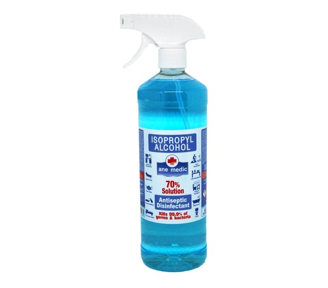 ANE MEDIC antiseptic disinfectant spray (70% Solution) 1L – blue