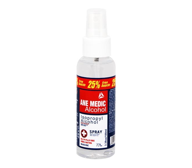 ANE MEDIC antiseptic spray (70% vol.) 100ml (25% FREE PRODUCT)