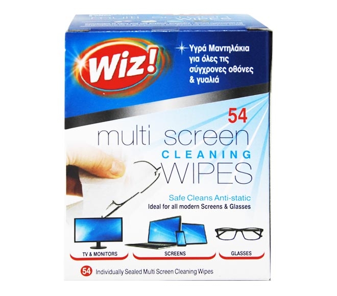 WIZ multi screen cleaning wipes x54pcs
