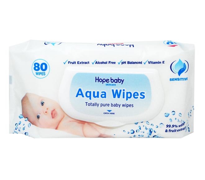 HOPE baby aqua wipes 80pcs – sensitive