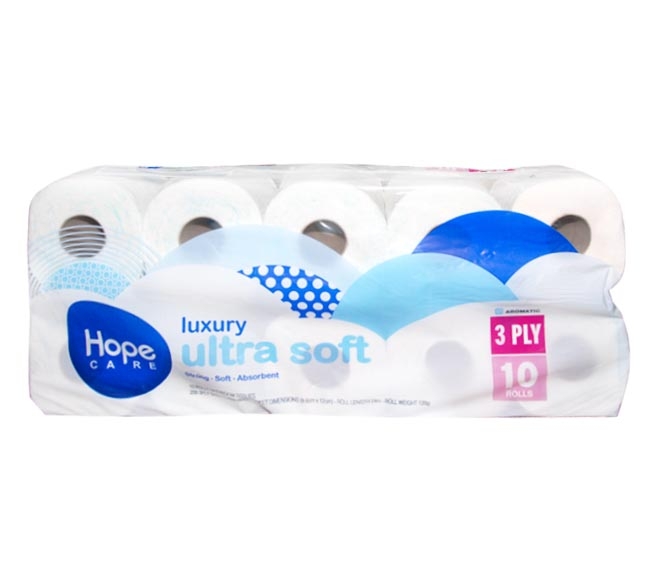 HOPE luxury ultra soft toilet paper 200 sheets x 3ply 10pcs