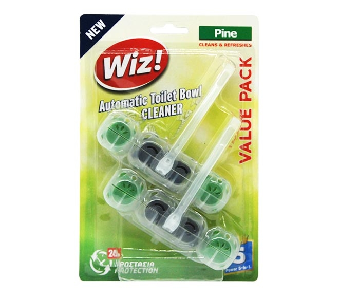block WIZ automatic toilet bowl cleaner 2x50g – Pine (VALUE PACK)