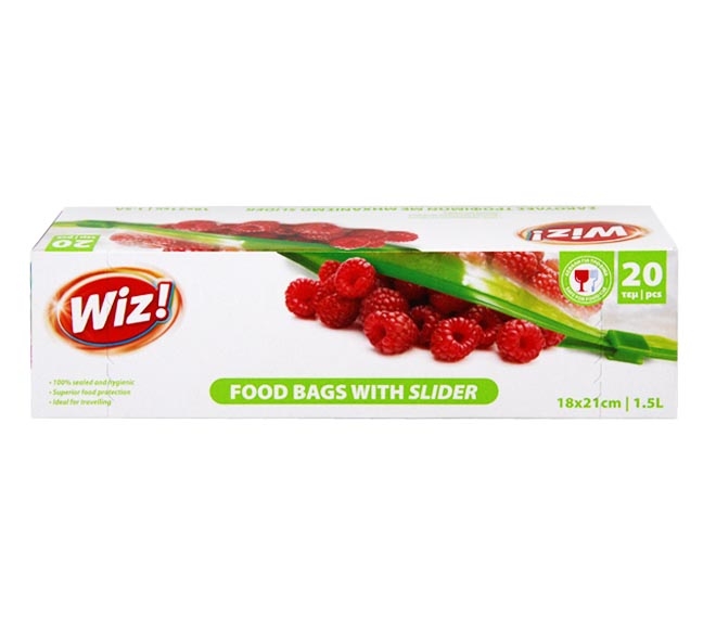 food bags WIZ with slider (18cm x 21cm) x 20pcs