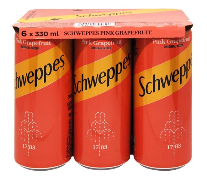 can SCHWEPPES pink grapefruit 6x330ml