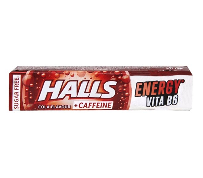 HALLS Energy Vita B6 cola flavour with caffeine 32g – sugar free