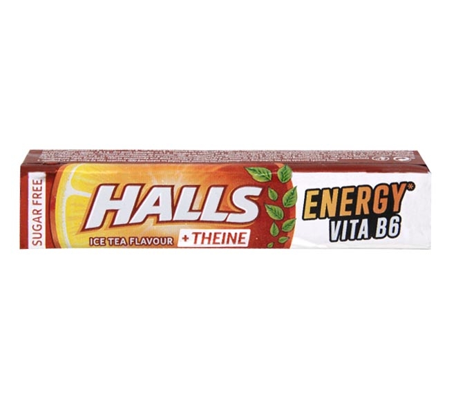 HALLS Energy Vita B6 ice tea flavour with theine 32g – sugar free