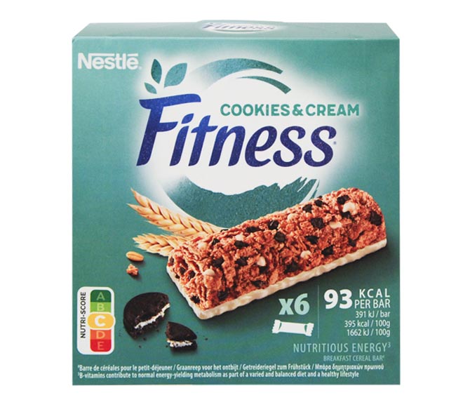 NESTLE Fitness bars cookies & cream 6×23.5g