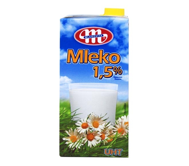 long life MLEKOVITA semi-skimmed milk 1.5% fat 1L